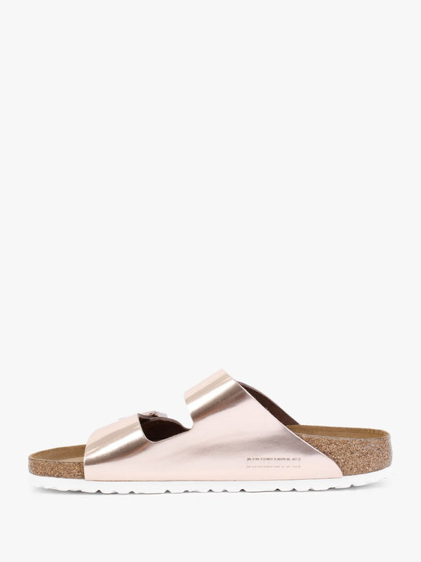 Arizona Soft Foot-Bed Metallic Copper Two Bar Mules
