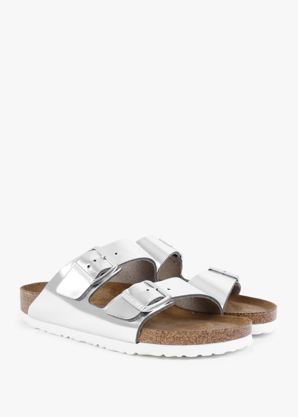 Arizona Soft Foot-Bed Silver Two Bar Mules