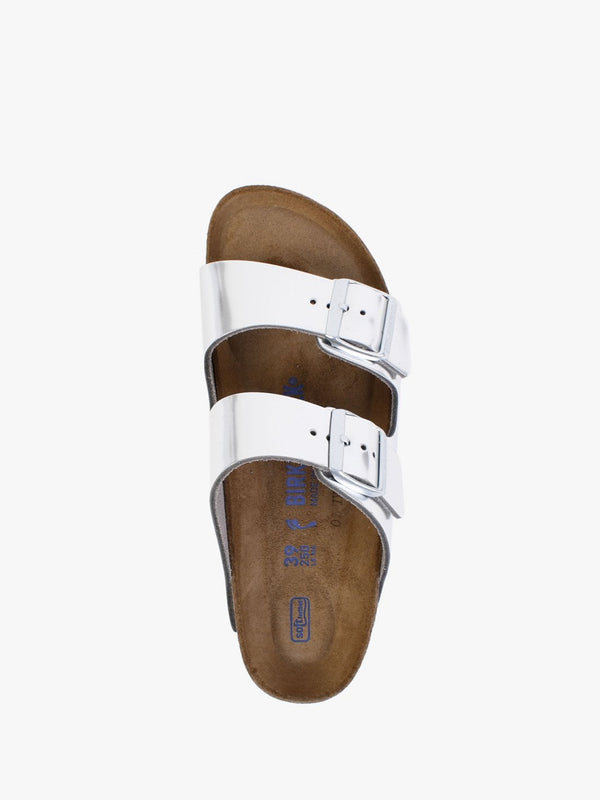 Arizona Soft Foot-Bed Silver Two Bar Mules