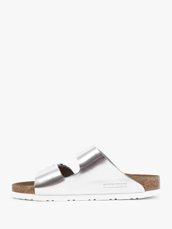 Arizona Soft Foot-Bed Silver Two Bar Mules