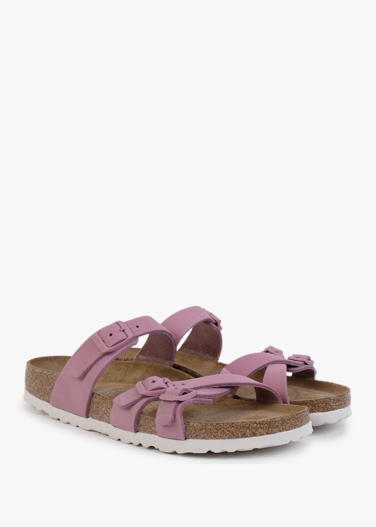 Franca Orchid Nubuck Leather Cross Strap Mules