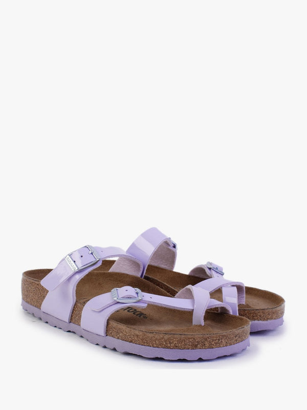 Mayari Purple Fog Patent Birko-Flor Thong Sandals