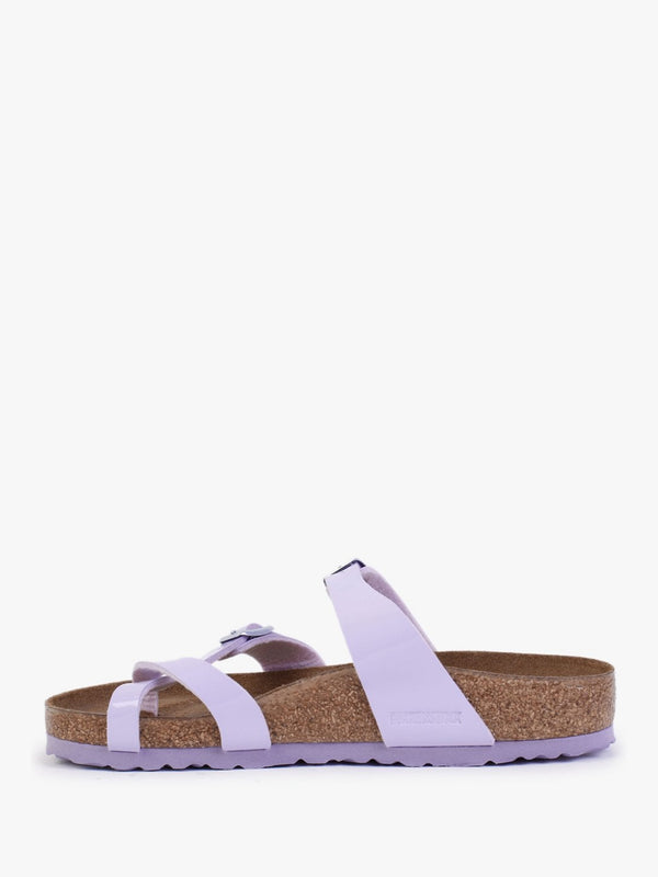 Mayari Purple Fog Patent Birko-Flor Thong Sandals