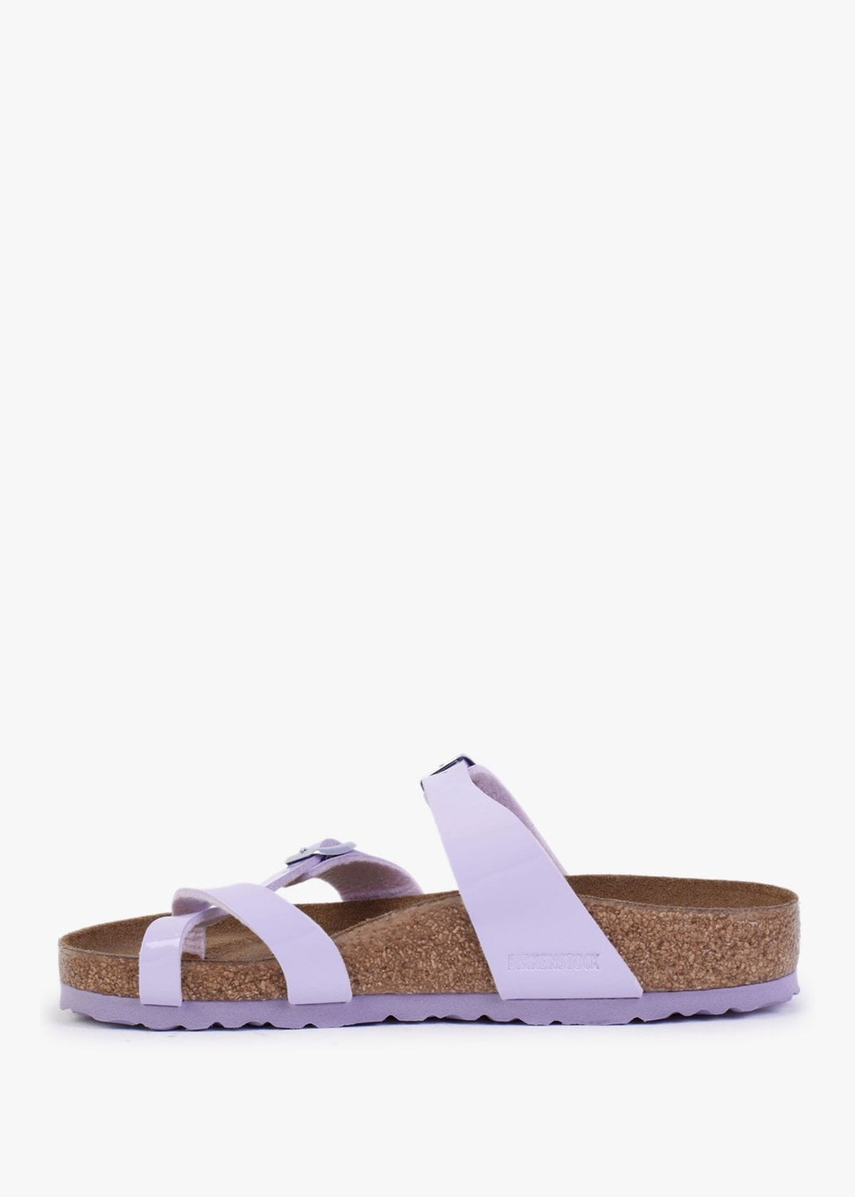 Mayari Purple Fog Patent Birko-Flor Thong Sandals