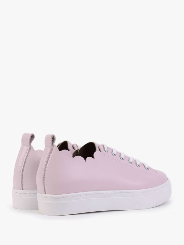 Scallop Pink Leather Trainers
