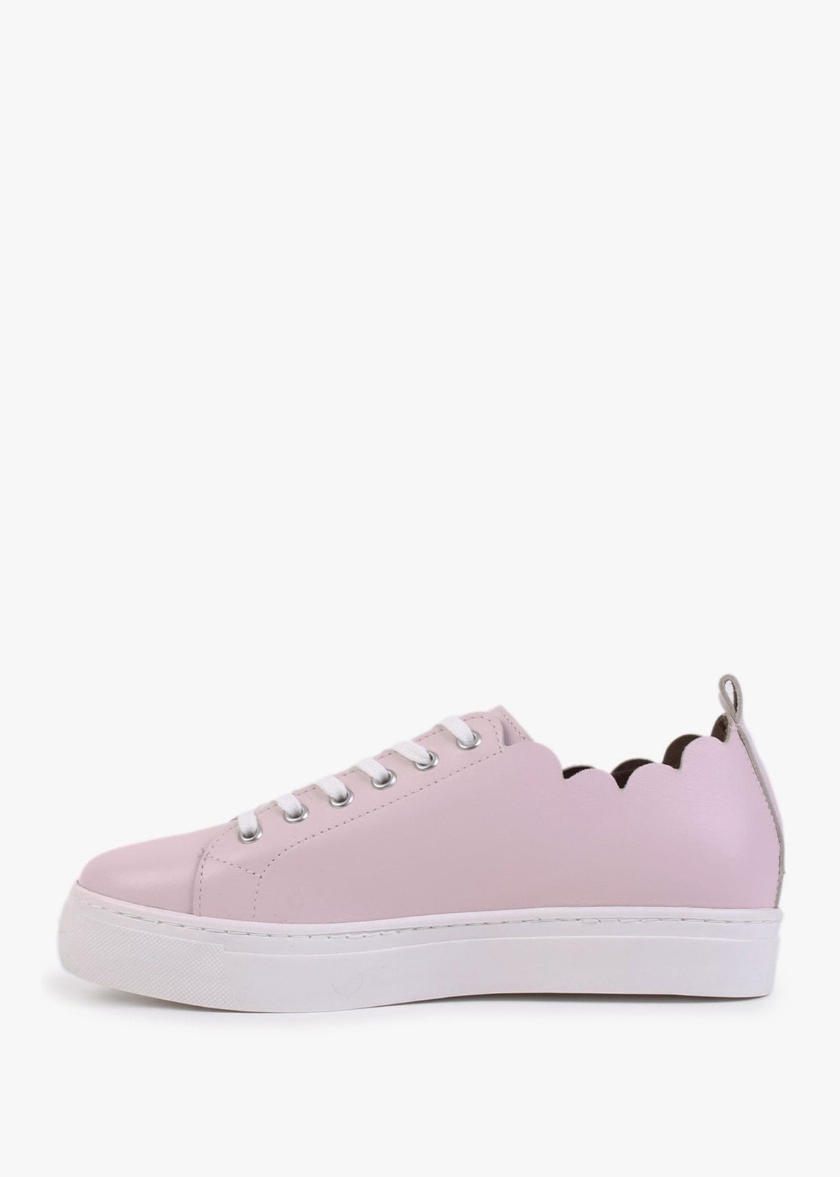 Scallop Pink Leather Trainers