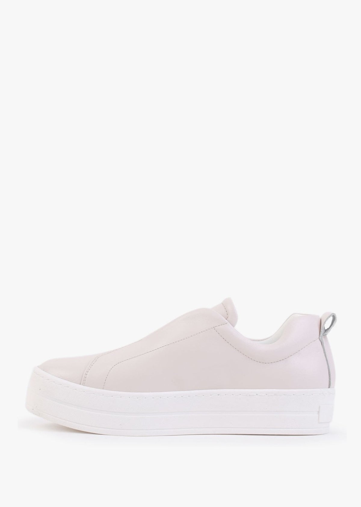 Slippy Beige Leather Laceless Trainers
