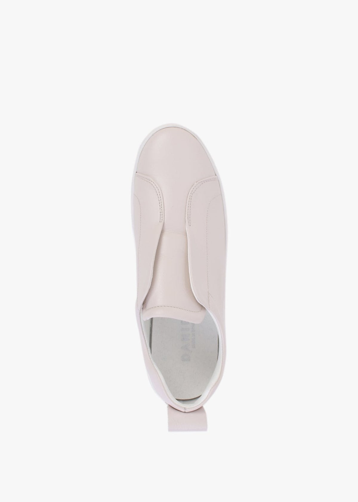 Slippy Beige Leather Laceless Trainers