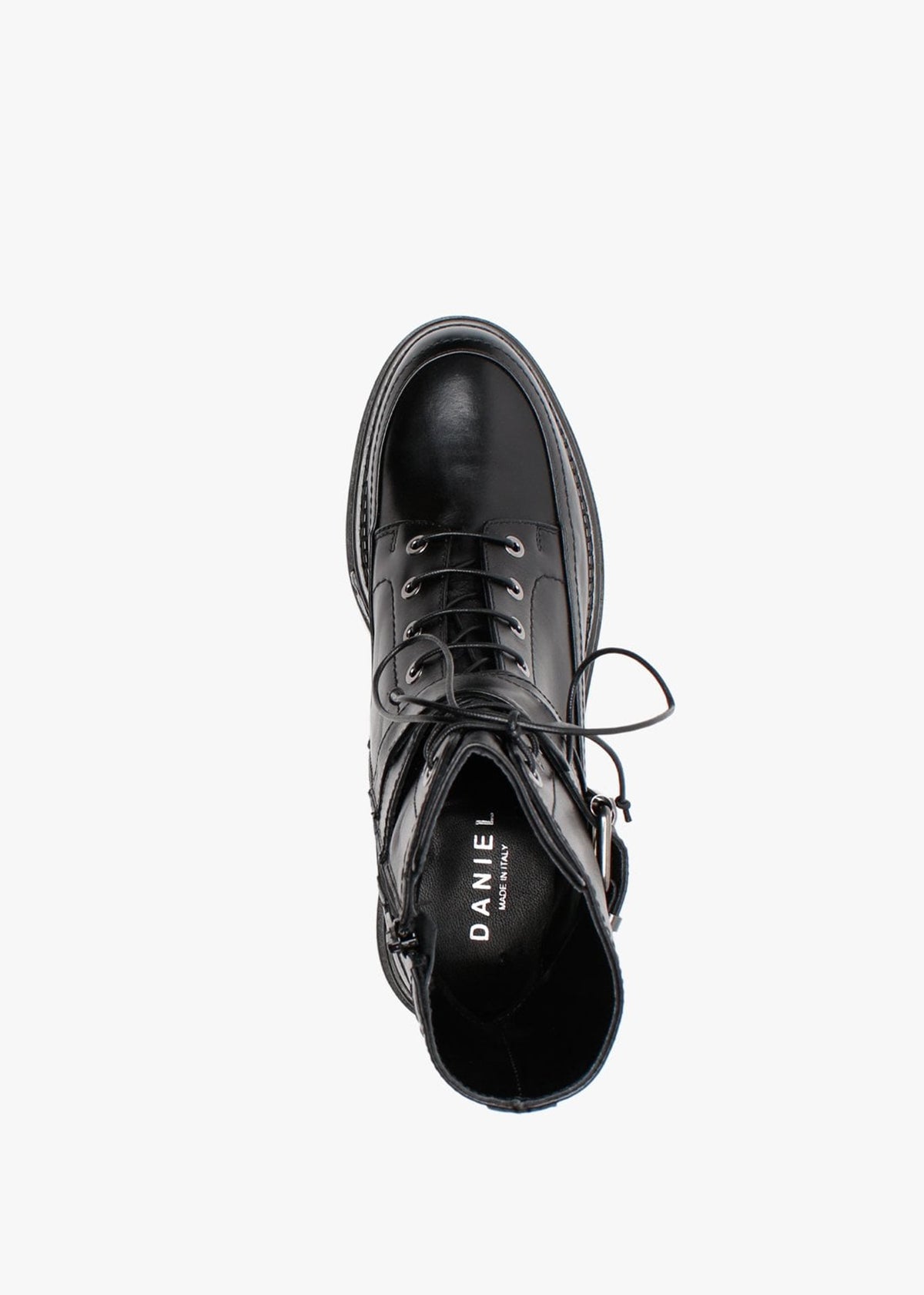 Nivello Black Leather Biker Boots