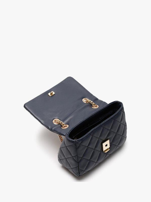 Ocarina Blue Quilted Cross-Body Bag