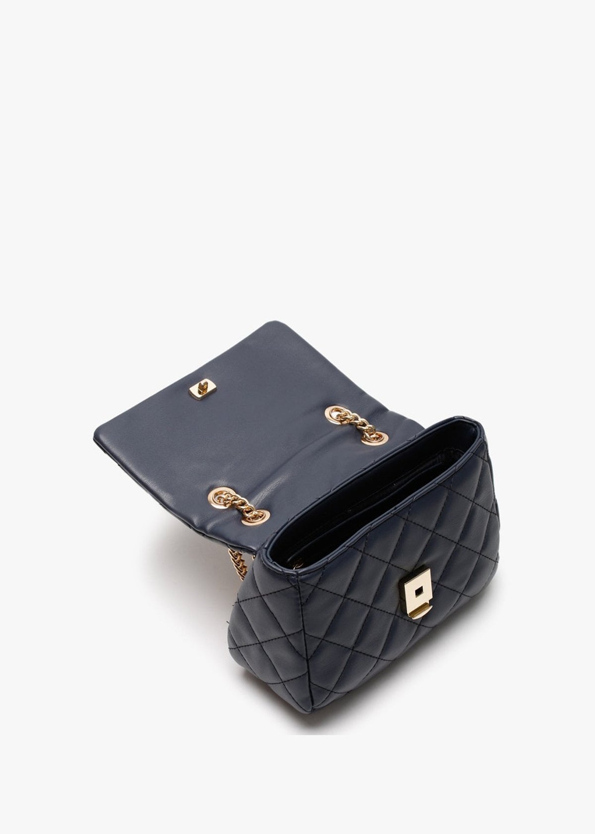 Ocarina Blue Quilted Cross-Body Bag