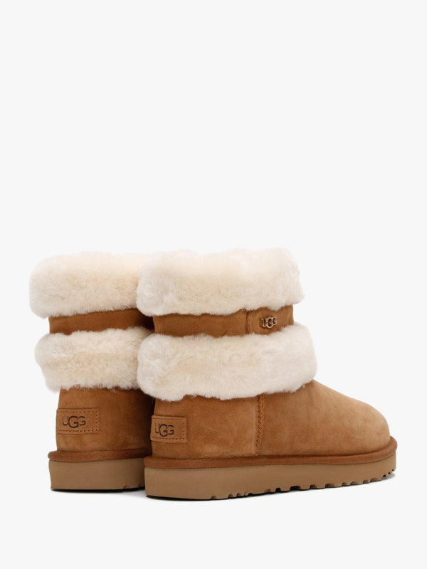 Fluff Mini Belted Chestnut & Natural Twinface Boots