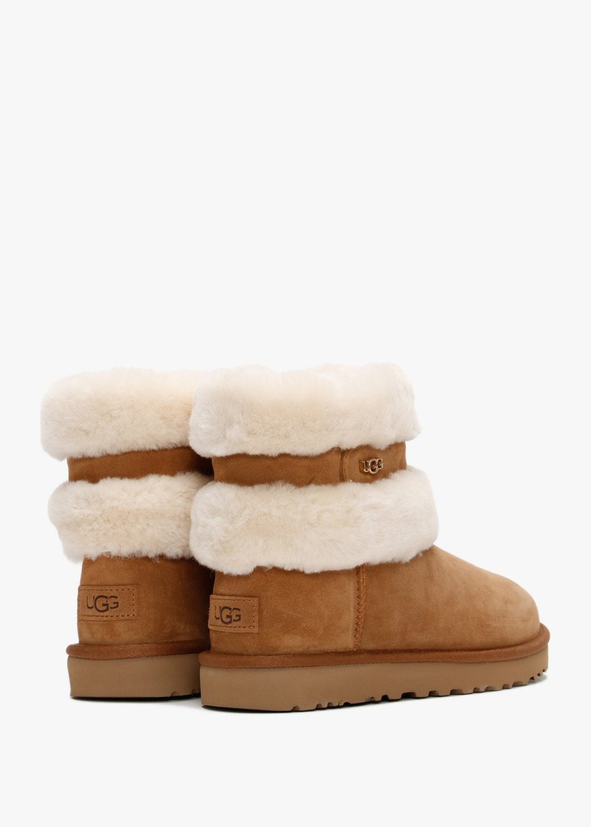 Fluff Mini Belted Chestnut & Natural Twinface Boots