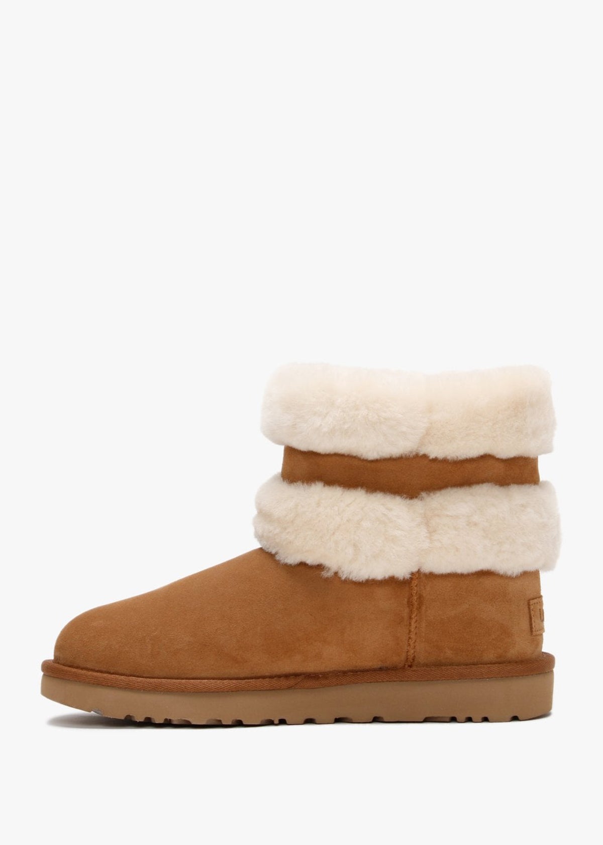 Fluff Mini Belted Chestnut & Natural Twinface Boots