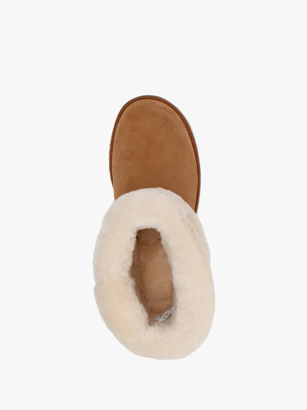 Fluff Mini Belted Chestnut & Natural Twinface Boots