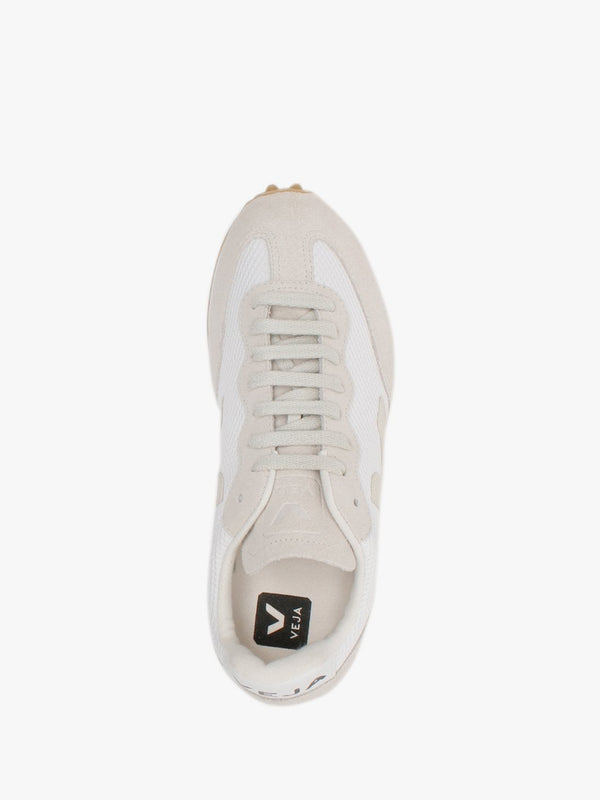 Rio Branco White Pierre Natural Suede & Mesh Trainers