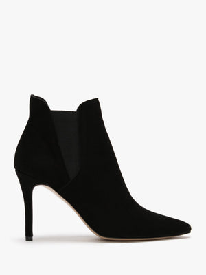 Adril Black Suede Ankle Boots