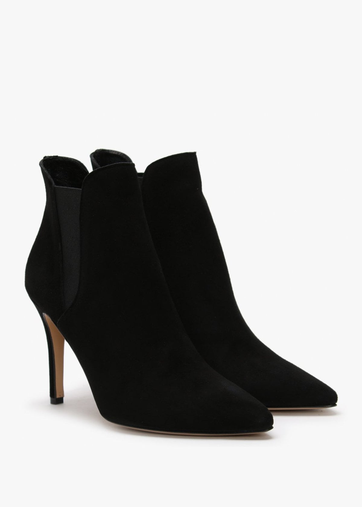 Adril Black Suede Ankle Boots