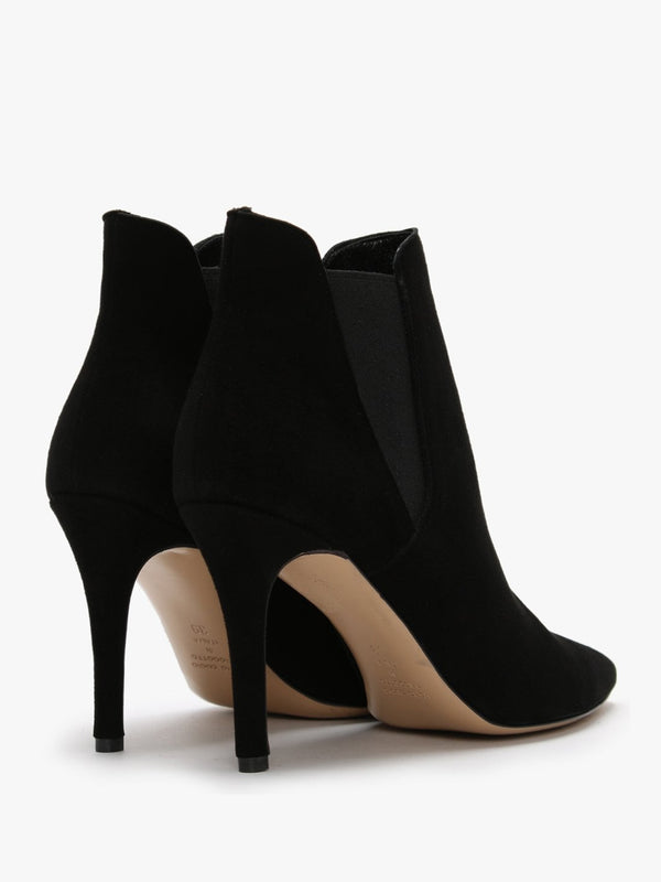 Adril Black Suede Ankle Boots