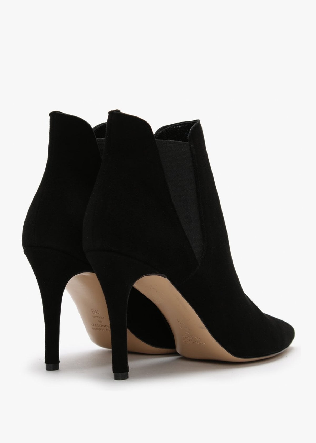 Adril Black Suede Ankle Boots