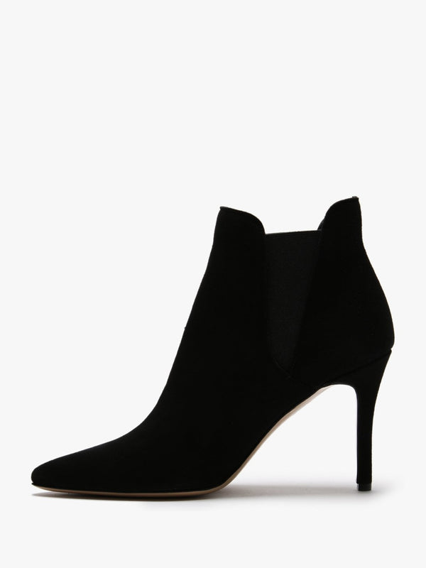 Adril Black Suede Ankle Boots