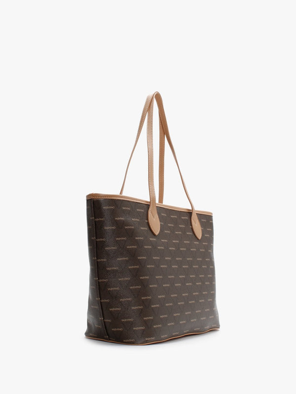 Liuto Tan Repeat Logo Tote Bag