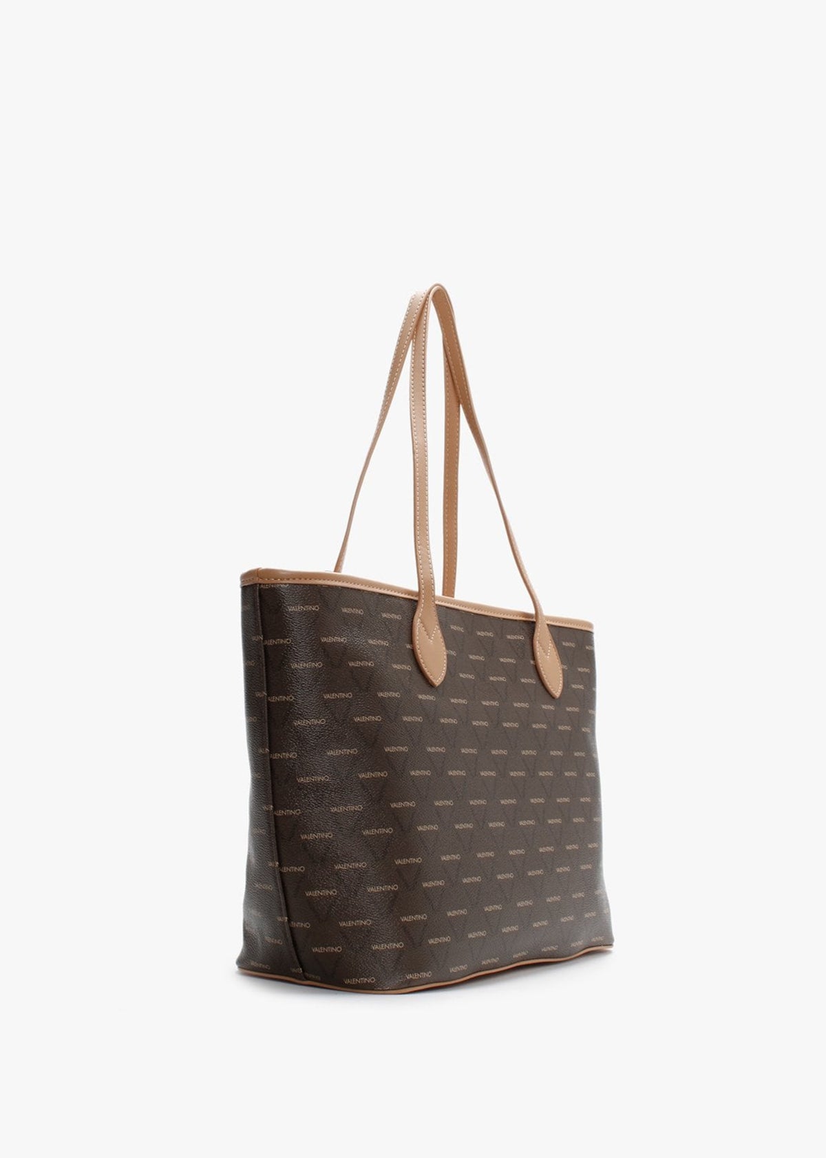 Liuto Tan Repeat Logo Tote Bag