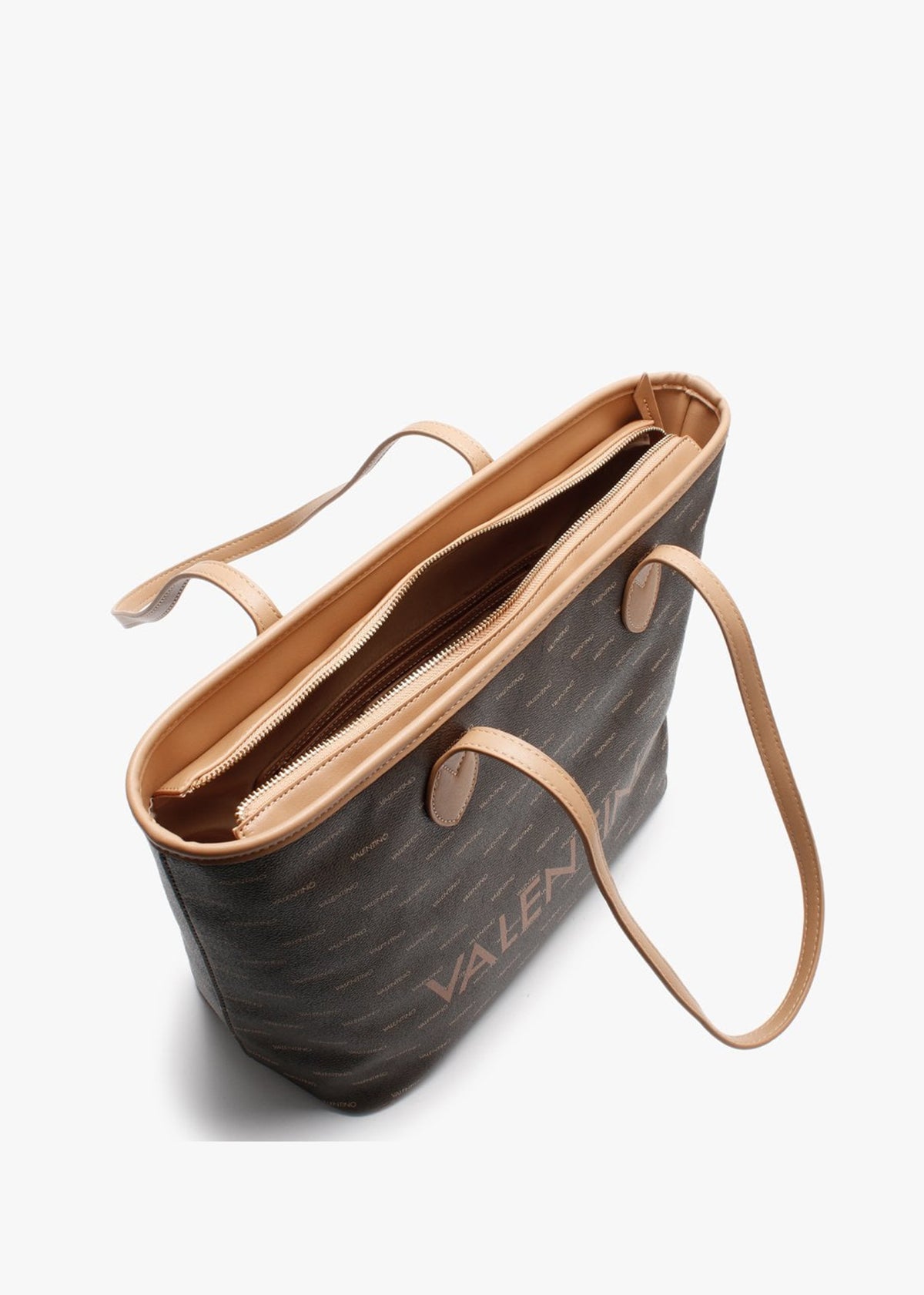 Liuto Tan Repeat Logo Tote Bag