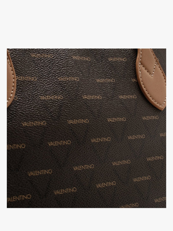 Liuto Tan Repeat Logo Tote Bag