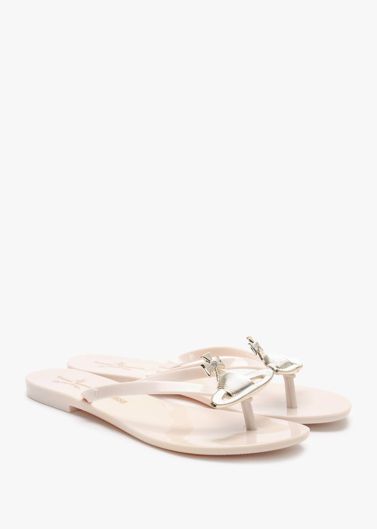 x Melissa Harmonic Orb Ivory Flip Flops