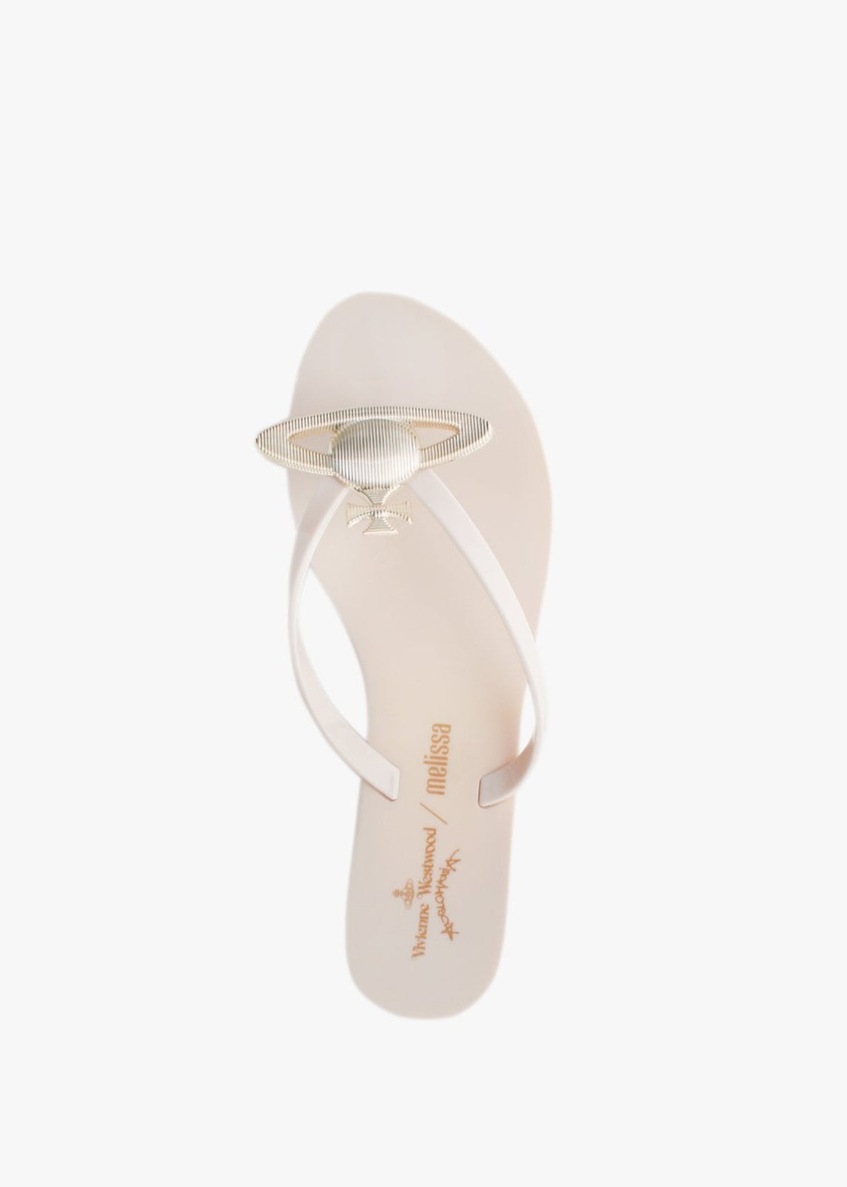 x Melissa Harmonic Orb Ivory Flip Flops