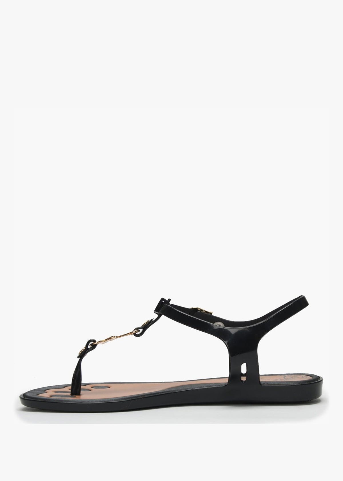x Melissa Solar Orb Black Toe Post Sandals