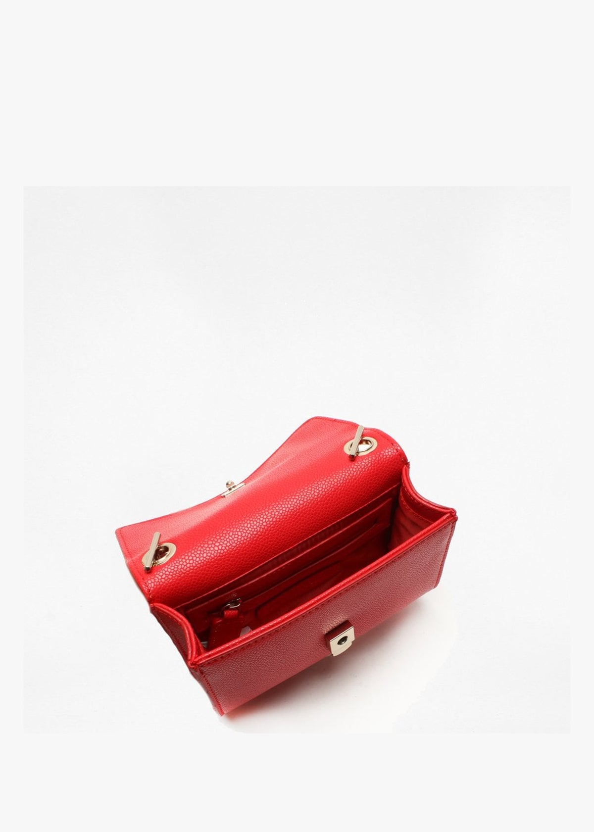 Divina Rosso Pebbled Shoulder Bag