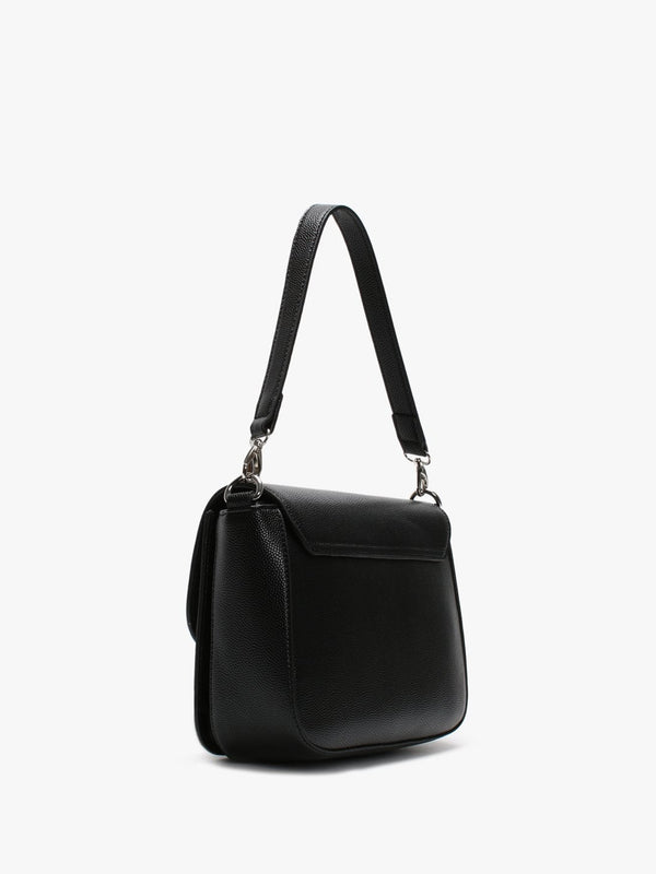 Divina Large Black Pebbled Shoulder Bag