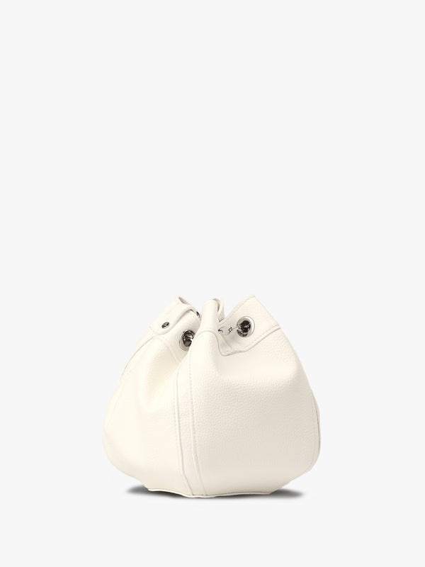 Small Chrissy Vegan White Bucket Bag