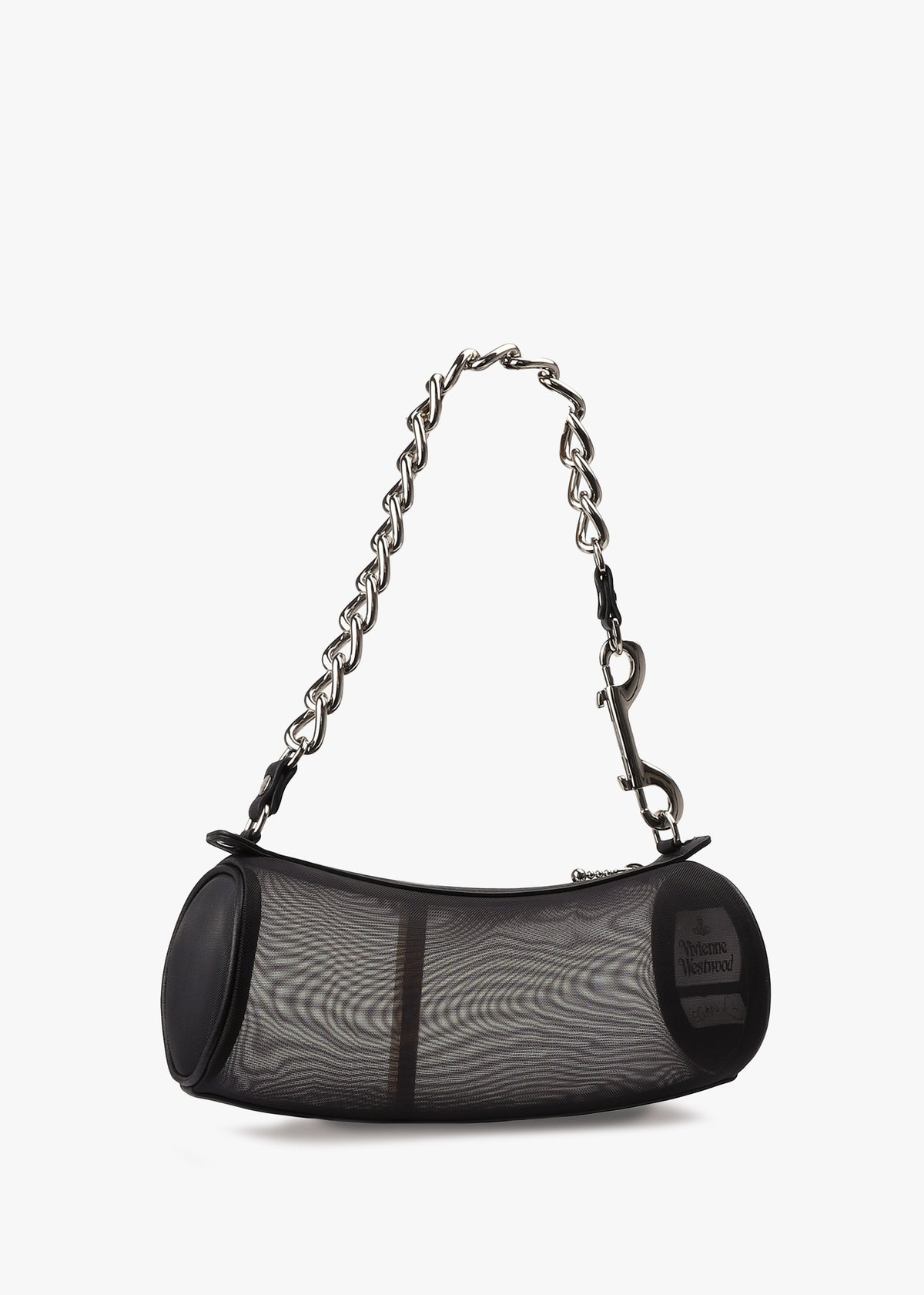 Cindy Vegan Recycled Mesh Black Cylinder Shoulder Bag