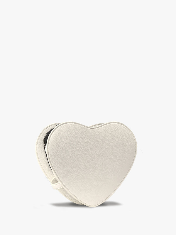 Louise Vegan Heart White Cross-Body Bag