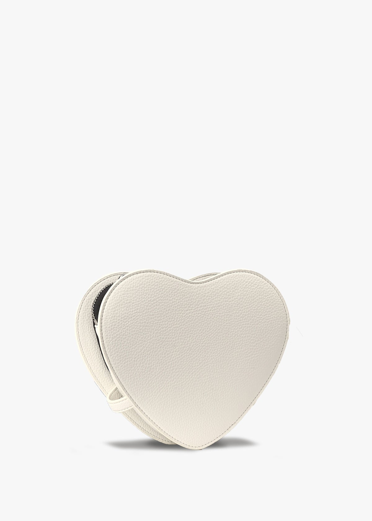 Louise Vegan Heart White Cross-Body Bag