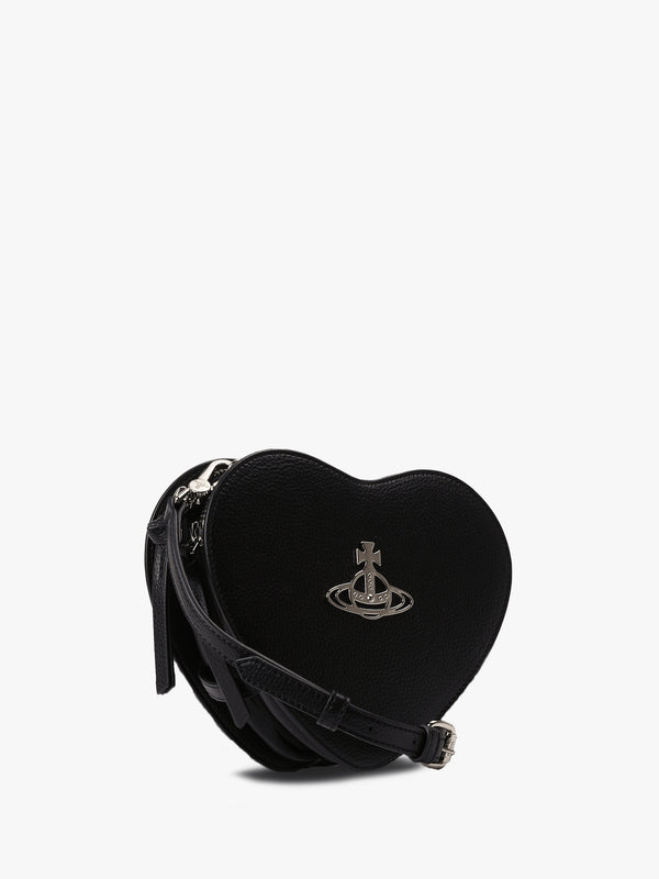 Women's Louise Heart Black Cross Body Bag