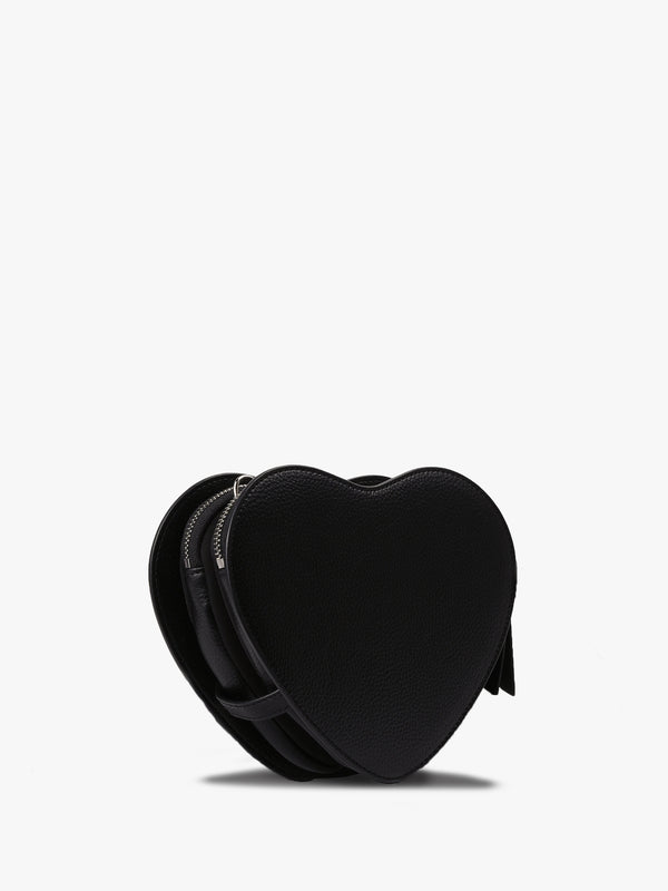 Women's Louise Heart Black Cross Body Bag