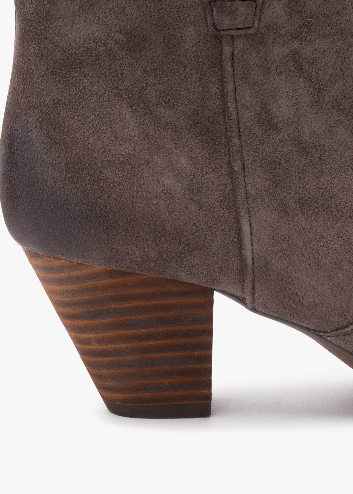 Jalouse Brown Suede Western Ankle Boots