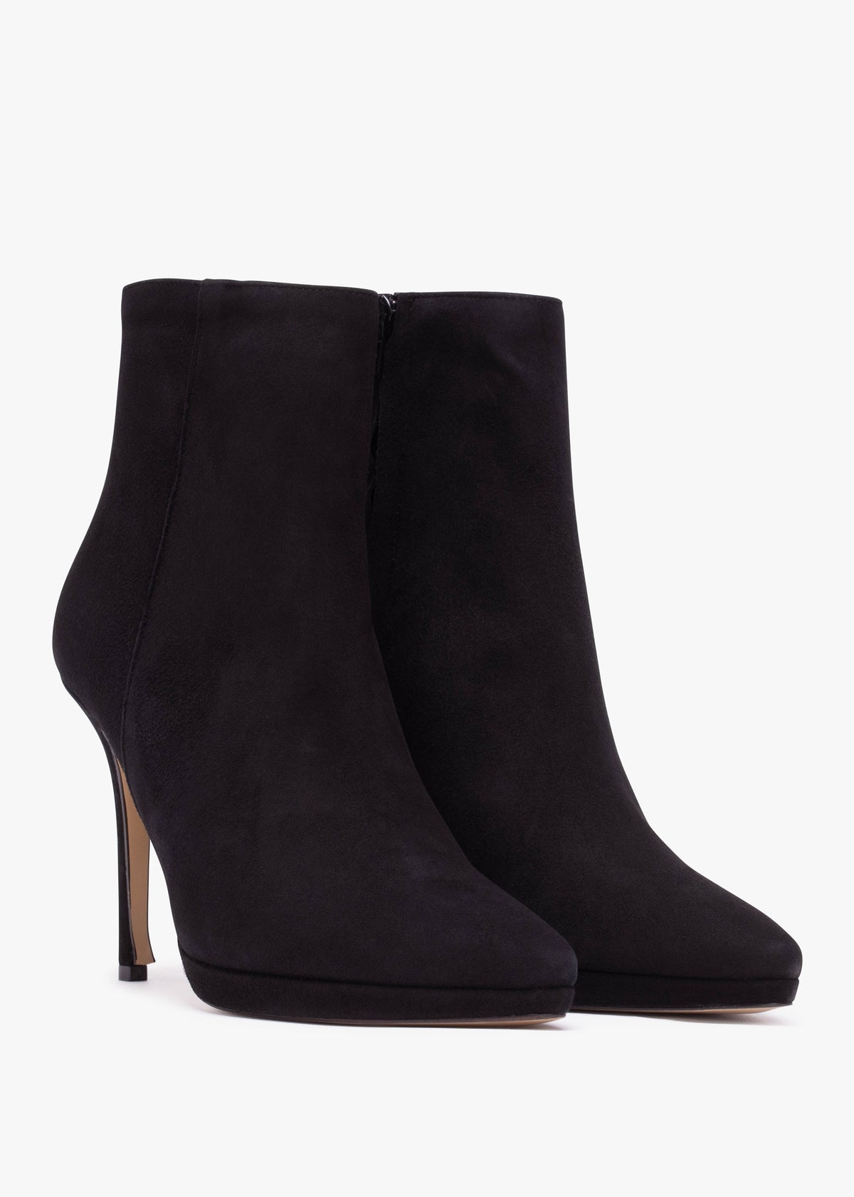 Abigail Black Suede Platform Ankle Boots