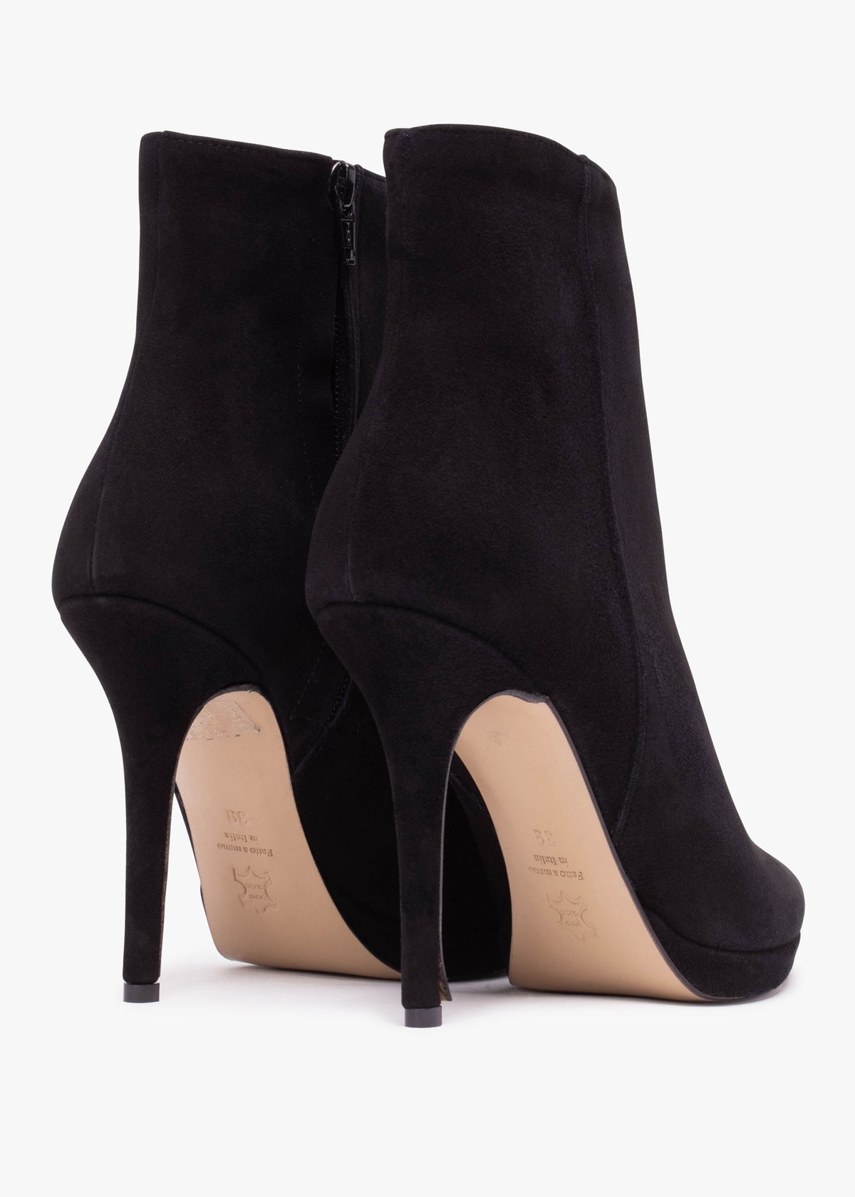 Abigail Black Suede Platform Ankle Boots