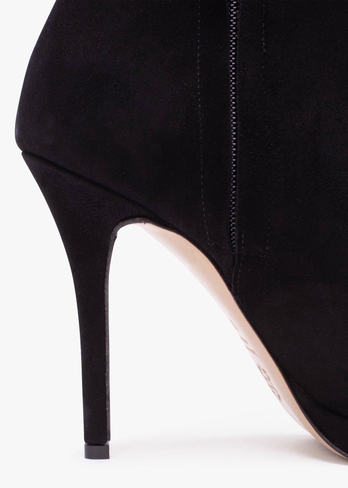 Abigail Black Suede Platform Ankle Boots