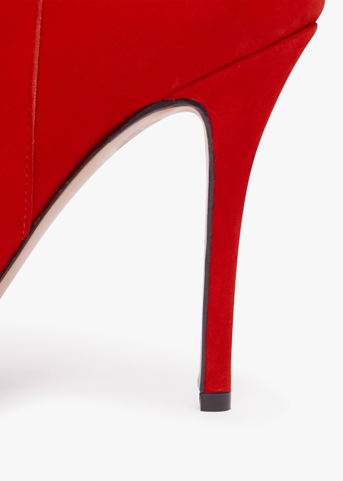 Abigail Red Suede Platform Ankle Boots