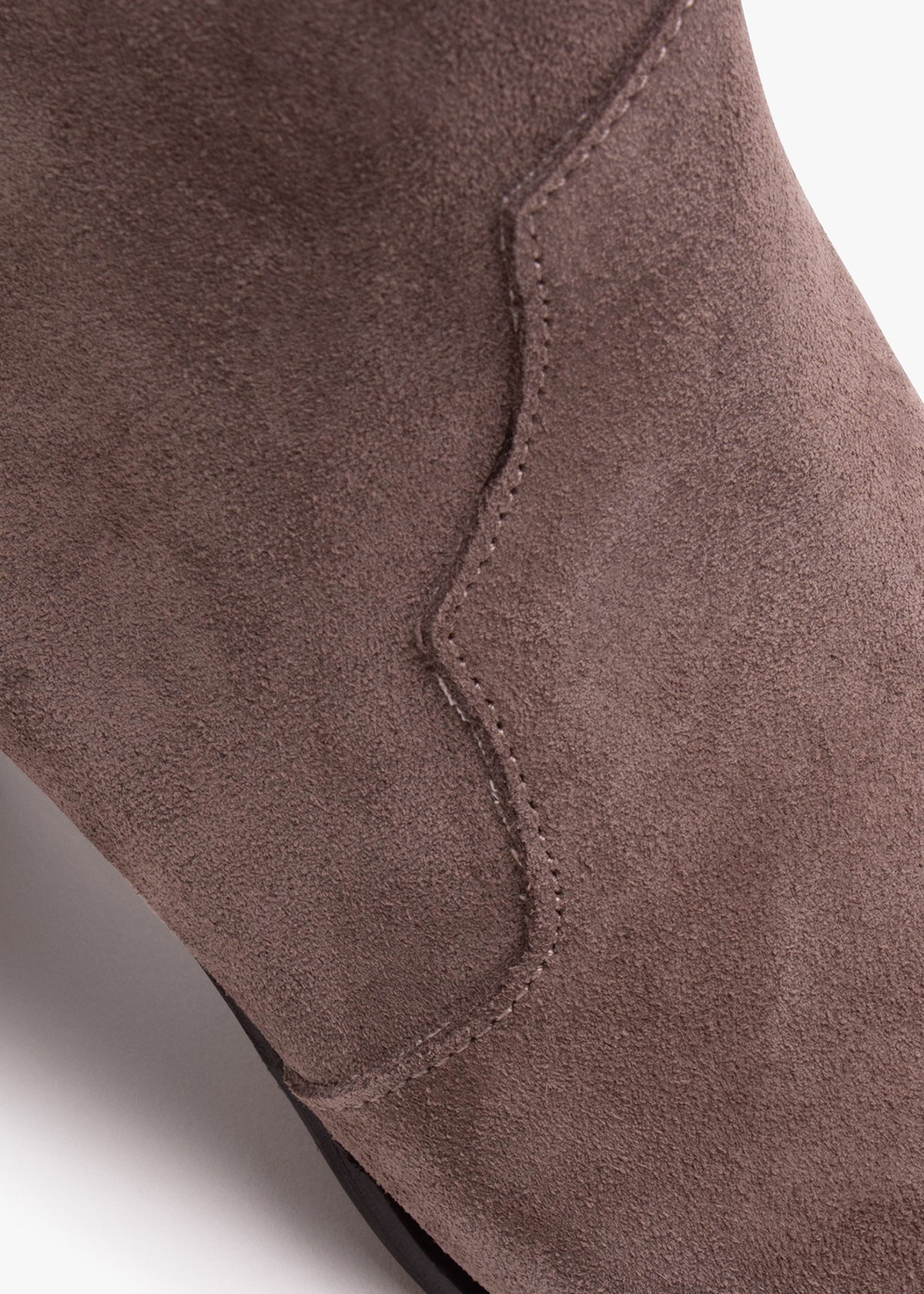 Barara Taupe Suede Western Ankle Boots