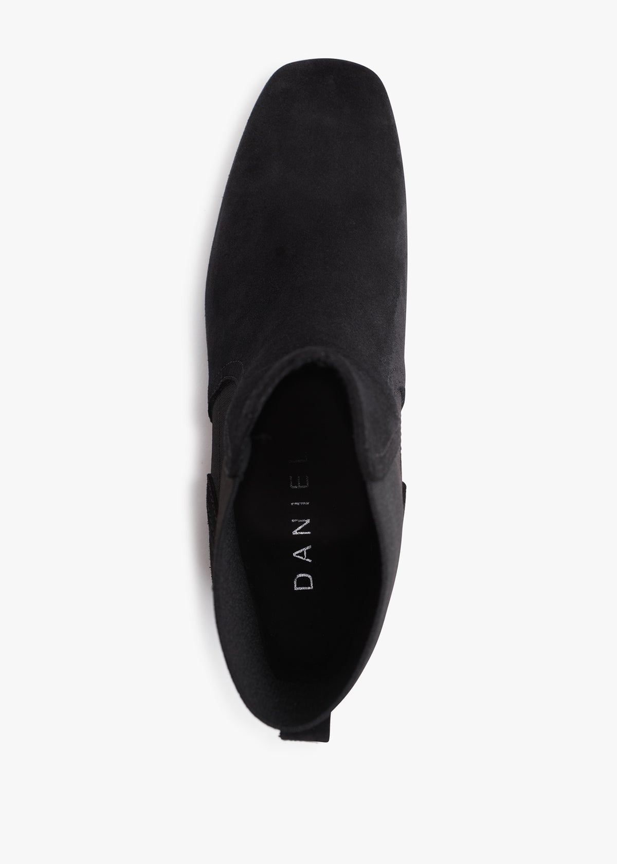 Lancey Black Suede Block Heel Ankle Boots