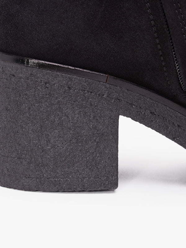 Lette Black Suede Over The Knee Boots
