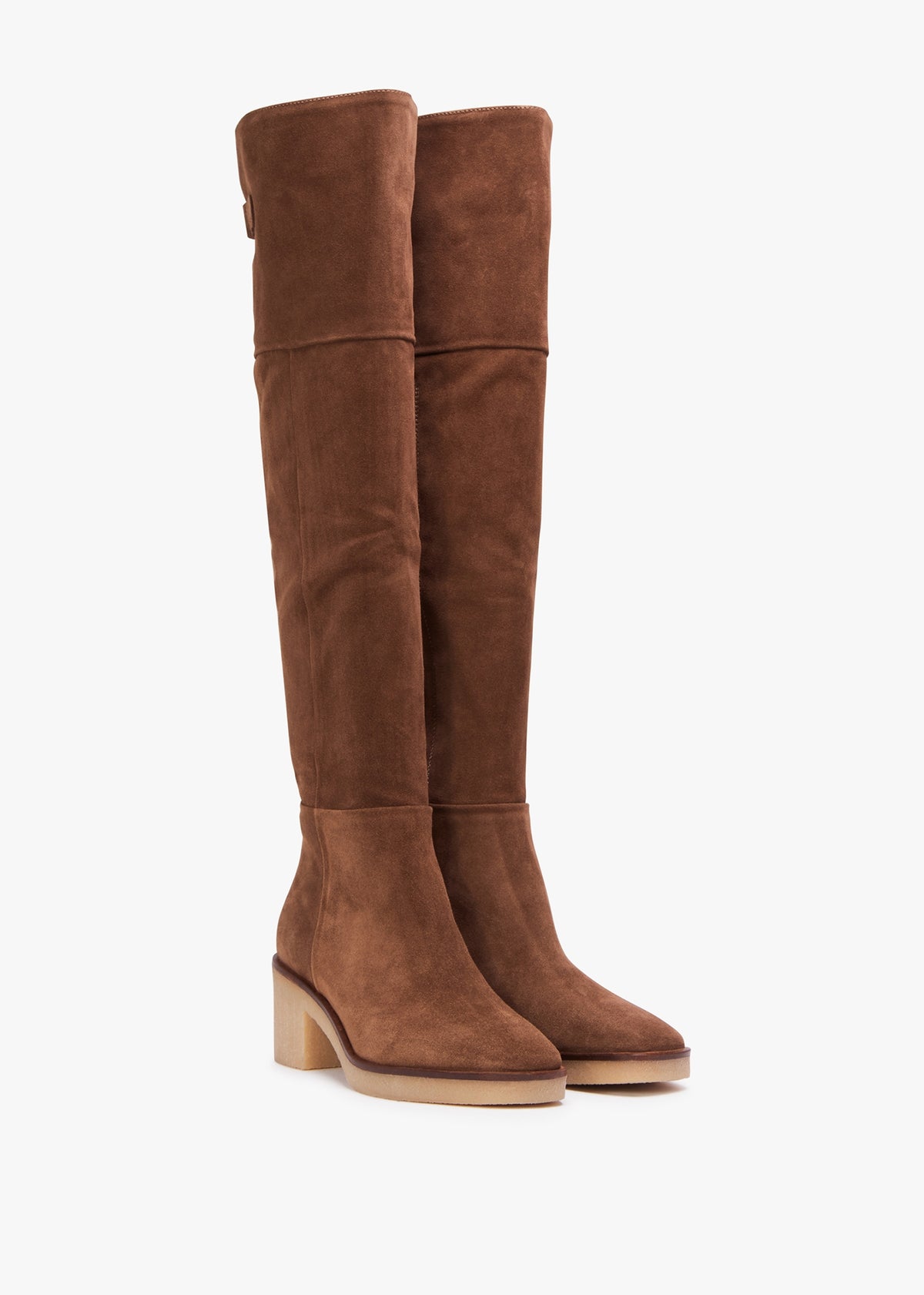 Lette Taupe Suede Over The Knee Boots