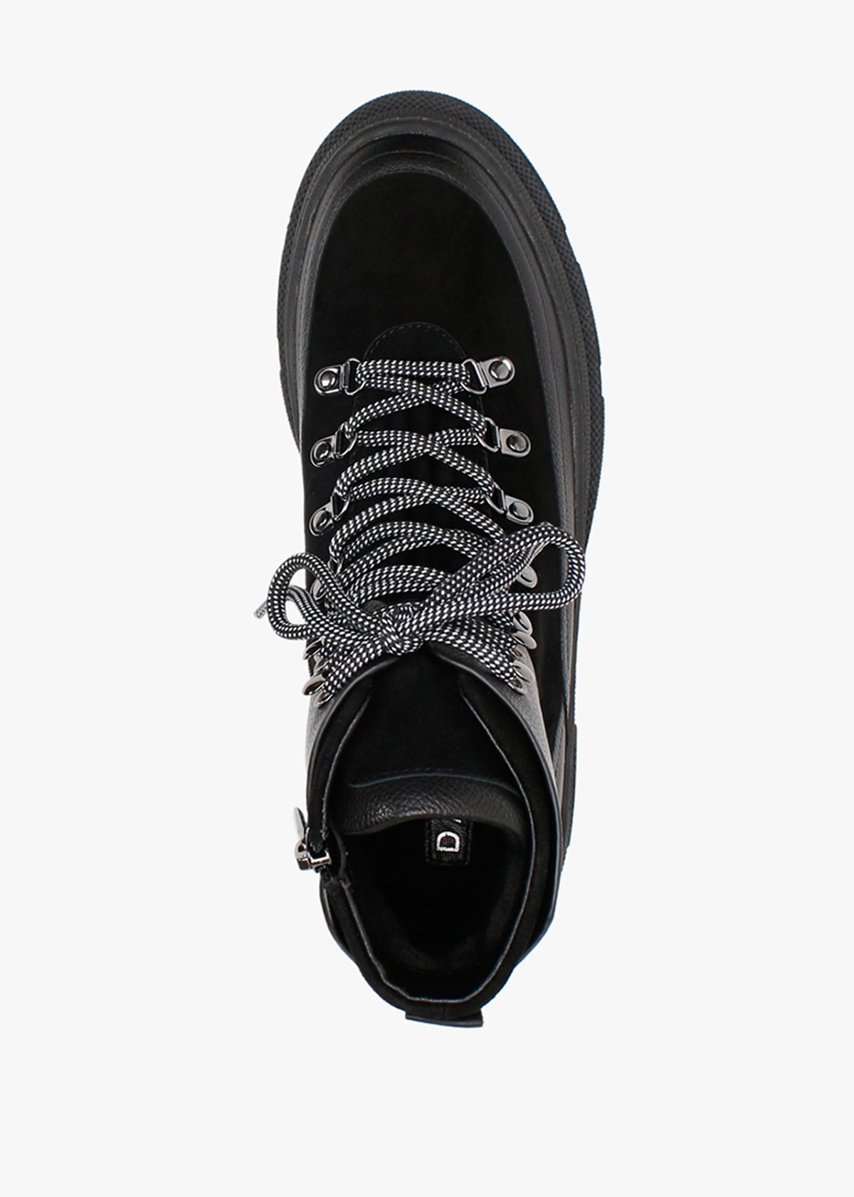 Smixer Black Suede & Leather Hiker Boots